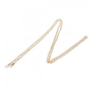 Цепочка 120 см с карабинами золото 0006