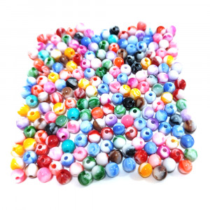 Бусины 6 мм "Мраморные"