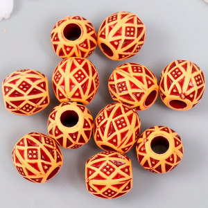 Бусины "Этно. Узоры" 14 мм