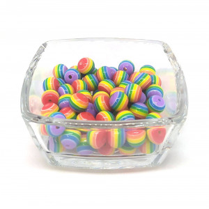 Бусины "Радуга" 8мм