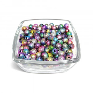 Бусины 6 мм (10 шт) "Шершавый хамелеон"