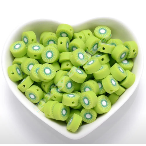 Бусины "Киви" 9*5 мм
