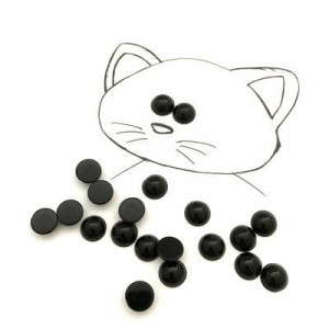 Глазки черные клеевые