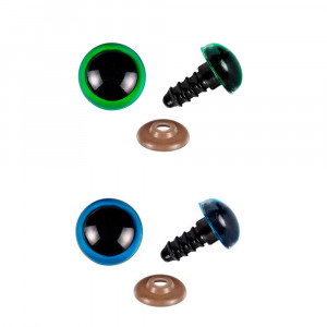 Глазки 12мм цветные на безопасном креплении