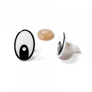 Глазки 13*19мм овал винтовые