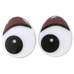 Глазки винтовые "овал" 18 х 22 мм (коричневый)