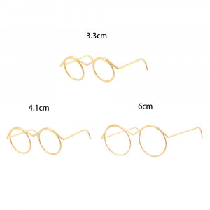 Очки для игрушек золотые