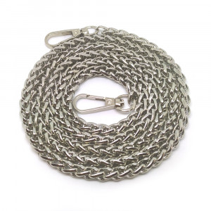 Цепочка 120 см с карабинами серебро 0012