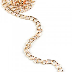 Цепочка 120 см с карабинами золото 0013