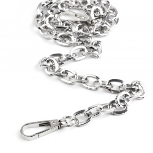 Цепочка 60 см с карабинами серебро 0020