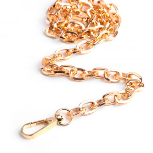 Цепочка 60 см с карабинами золото 0021