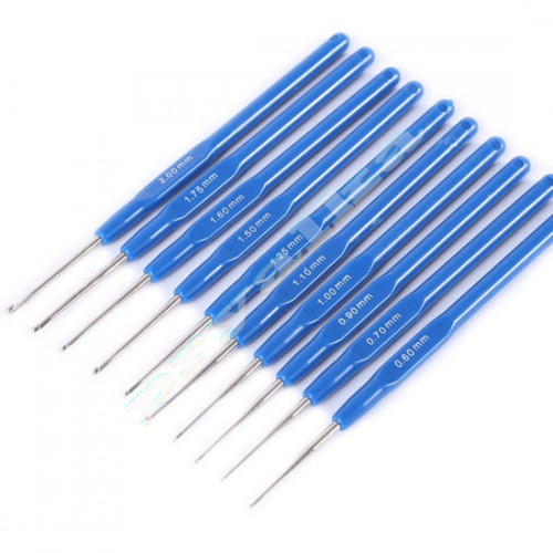 Крючок с синей пластиковой ручкой