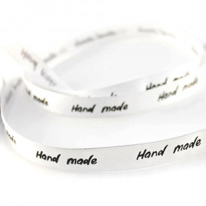 Лента атласная "Hand Made" 15 мм