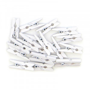 Мини-прищепка белая