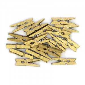 Мини-прищепка золото