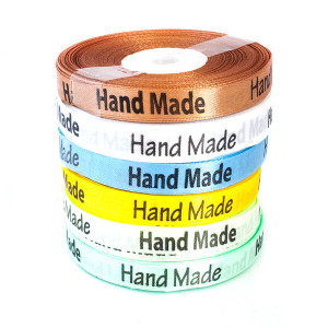 Лента атласная "Hand Made" 1.2 см