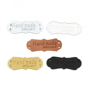 Нашивка "Hand made" фигурная ПУ