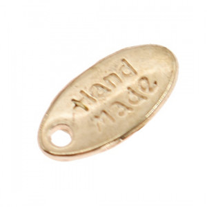 Пришивной элемент HM "Овал мини"  золото
