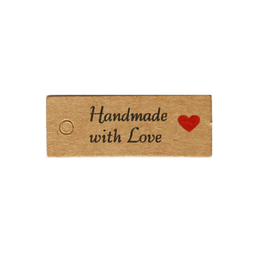 Бирка "Handmade with love" прямоугольная Бирка "Handmade with love" прямоугольная
