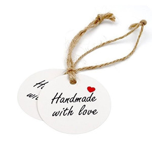 Бирка "HM with love" белая