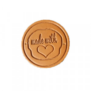 Нашивка "Hand made" круглая 25*25