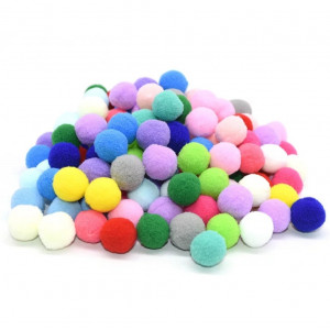 Помпоны 15 мм микс (50 шт)