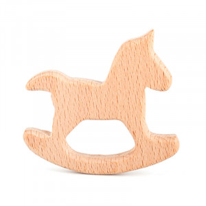 Прорезыватель для зубов деревянный "Лошадка"