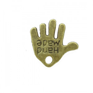 Пришивной элемент HM "Ладошка" бронза
