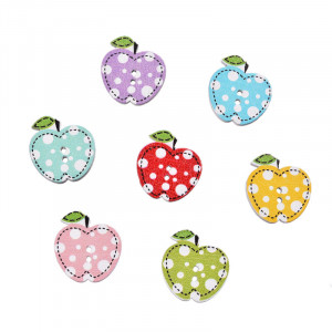 Пуговицы деревянные "Яблоко" 0110