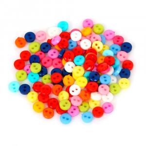 Пуговицы 6мм пластиковые "Конфетти" (набор)