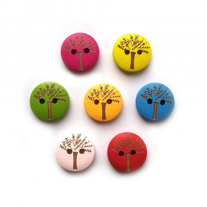 Пуговица деревянная "Дерево" 15 мм