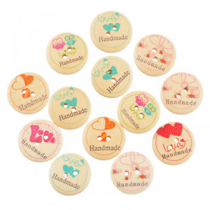 Пуговицы "Hand made" LOVE