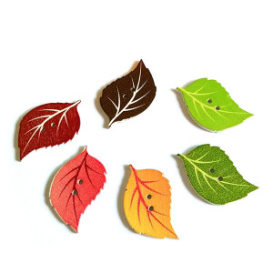 Пуговицы деревянные "Листопад"