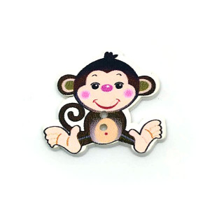 Пуговица деревянная "Обезьянка"