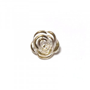 Пуговица пластиковая "Роза" золотая