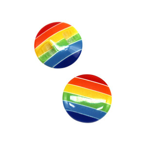 Пуговица 15 мм "Радуга" пластиковая