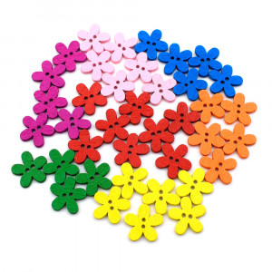 Пуговицы деревянные "Цветочек" 0103