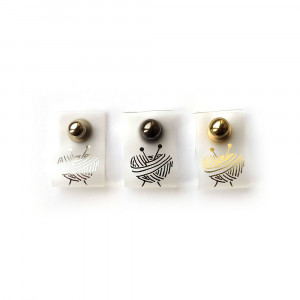 Силиконовая бирка с кнопкой "Вяз.сердце"